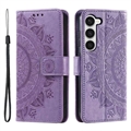 Étui Portefeuille Samsung Galaxy S23 5G Mandala Série - Violet