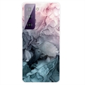 Coque Samsung Galaxy S21 FE 5G en TPU Marble Pattern Galvanisé IMD