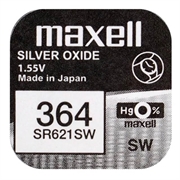 Pile pour montre Maxell 364/SR621SW à l'oxyde d'argent, 1.55V