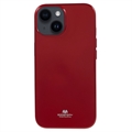 Coque iPhone 15 en TPU Mercury Goospery Glitter - Rouge