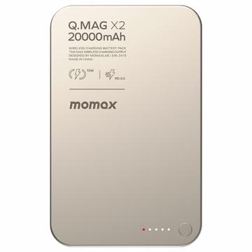 Batterie externe magnétique sans fil Momax Q.Mag X2 20000mAh - Or titane