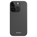 Coque iPhone 14 Pro en Plastique Momax Shock Resistant - Fibre de Carbone - Noire
