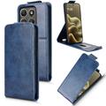 Étui à rabat vertical Motorola Edge (2026) avec support - Bleu foncé