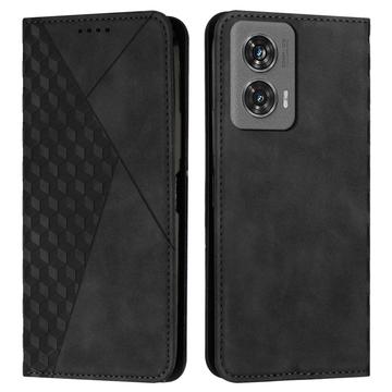 Étui Portefeuille Motorola Edge 50 Fusion avec fermeture magnétique à motif de losange