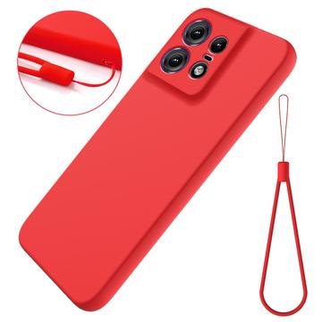 Coque Motorola Edge 50 Pro en Silicone Liquide - Rouge