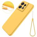 Coque Motorola Edge 50 Pro en Silicone Liquide - Jaune