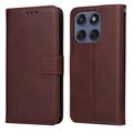 Etui portefeuille Motorola Edge 60 Fusion avec fermeture magnétique - Marron