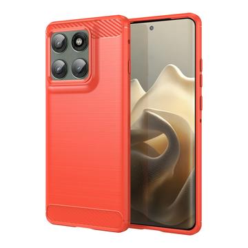 Coque Motorola Edge 60 Pro/Edge (2025) en TPU Brossé - Fibre de Carbone