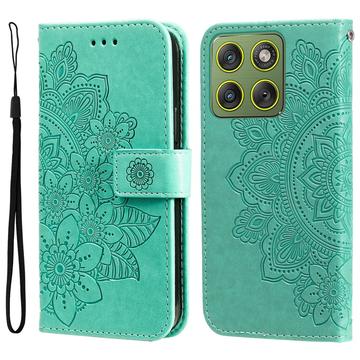 Étui Portefeuille Motorola Edge 70 Mandala Série - Vert