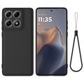 Coque Motorola Edge 70 Pro en silicone liquide avec dragonne