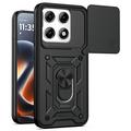 Coque Hybride Motorola Edge 70 Pro à Anneau Rotatif avec Protection pour Appareil Photo - Noire