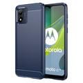 Coque Motorola Moto E13 en TPU Brossé - Fibre de Carbone