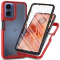 Coque Motorola Moto E14/G24/G04/G04s - Série 360 Protection - Rouge / Claire
