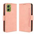 Étui portefeuille Motorola Moto G06/G06 Power Porte-Cartes - Rose