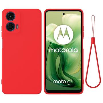 Coque Motorola Moto G24 Power en Silicone Liquide - Rouge