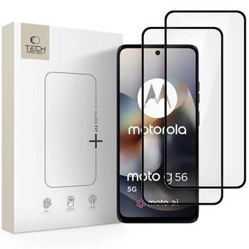 Protecteur d\'écran en verre trempé Motorola Moto G56 Tech-Protect Glass Fit+ - 2 Pcs. - Noir