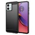 Coque Motorola Moto G84 en TPU Brossé - Fibre de Carbone