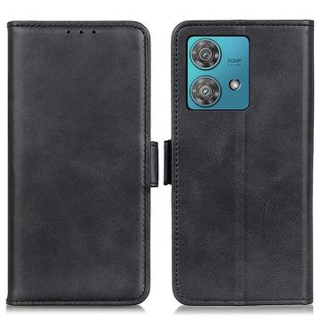 Étui Portefeuille Motorola Moto G84 avec Fermeture Magnétique - Noir