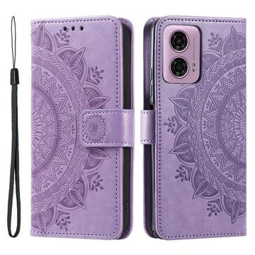 Étui Portefeuille Motorola Moto G85/S50 Neo Mandala Série - Violet