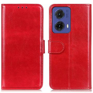 Étui Portefeuille Motorola Moto G85/S50 Neo avec Fermeture Magnétique - Rouge