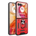 Coque Hybride Motorola Razr 50 Ultra avec Support Bague - Rouge