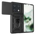Coque Hybride Motorola Razr Fold à Anneau Rotatif avec Protection pour Appareil Photo - Noire