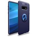 Coque Samsung Galaxy S10+ Magnétique Multifonction avec Support Bague - Bleu