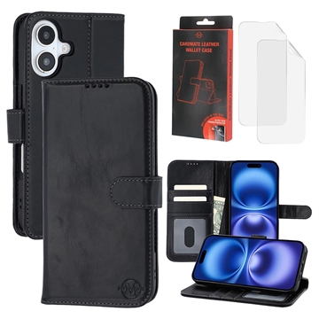 Étui Portefeuille iPhone 16 en Cuir MyTPhone CardMate - Noir