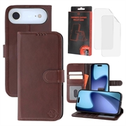 Étui Portefeuille iPhone 17 Air en Cuir MyTPhone CardMate - Marron foncé