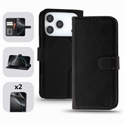 Étui Portefeuille iPhone 17 Pro en Cuir MyTPhone CardMate - Noir