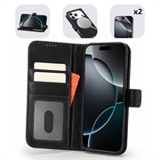 Étui Portefeuille iPhone 17 Pro Max en Cuir MyTPhone CardMate - Noir
