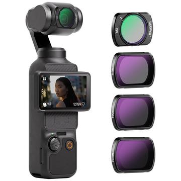 NEEWER Set de filtres ND magnétiques pour DJI Osmo Pocket 3 - Filtres ND16, ND64, ND256 et CPL