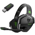 NUBWO G06 Casque de jeu sans fil avec microphone à réduction de bruit 2.4G Bluetooth Casque d'écoute stéréo Composition avec PC, ordinateurs portables, PS4, PS5, Nintendo Switch - Vert