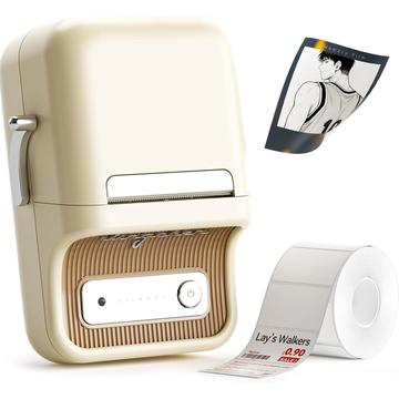 Niimbot B21 Pro Imprimante d\'étiquettes intelligente - 300DPI - Beige