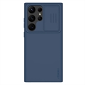 Coque Samsung Galaxy S23 Ultra 5G en Silicone Nillkin CamShield Silky - Bleu