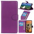 Étui Portefeuille Nokia C2 2nd Edition avec Fermeture Magnétique - Violet