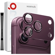 iPhone 18 Pro Northjo Protection complète de l'objectif de l'appareil photo en métal mat et verre trempé