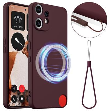 Coque Nothing CMF Phone 2 Pro en Silicone Liquide - Compatible MagSafe - Vin Rouge