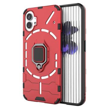 Coque Hybride Nothing Phone (1) avec Bague de Maintien - Rouge