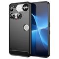 Coque Nothing Phone (3) en TPU Brossé - Fibre de Carbone