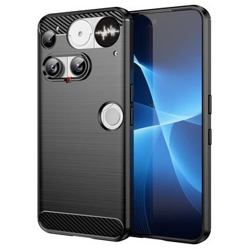 Coque Nothing Phone (3) en TPU Brossé - Fibre de Carbone