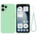 Coque Nothing Phone (3a) Lite en silicone liquide avec dragonne - Verte
