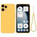 Coque Nothing Phone (3a) Lite en silicone liquide avec dragonne - Jaune