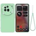 Coque Nothing Phone (3a) Pro en silicone liquide avec dragonne - Verte