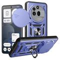 Coque Hybride Nothing Phone (3a) Pro à Anneau Rotatif avec Protection pour Appareil Photo - Bleue
