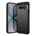 Coque Nothing Phone (4a) en TPU Brossé - Fibre de Carbone