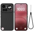 Coque Nothing Phone (4a) Pro en silicone liquide avec dragonne - Noire