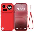 Coque Nothing Phone (4a) Pro en silicone liquide avec dragonne - Rouge