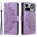 Étui Portefeuille Nothing Phone (4a) Pro Mandala avec dragonne - Violet