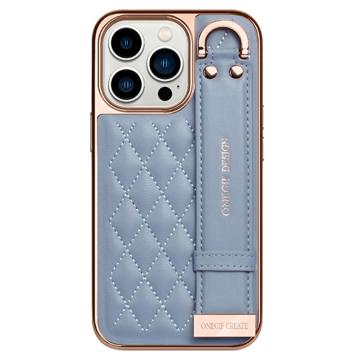 Coque Hybride iPhone 14 Pro Max Onegif Design avec Sangle - Azur Clair